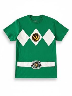 MAD Engine Green Power Rangers Logo Tee with White Print